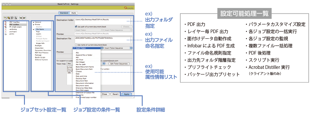 自動ジョブセット設定